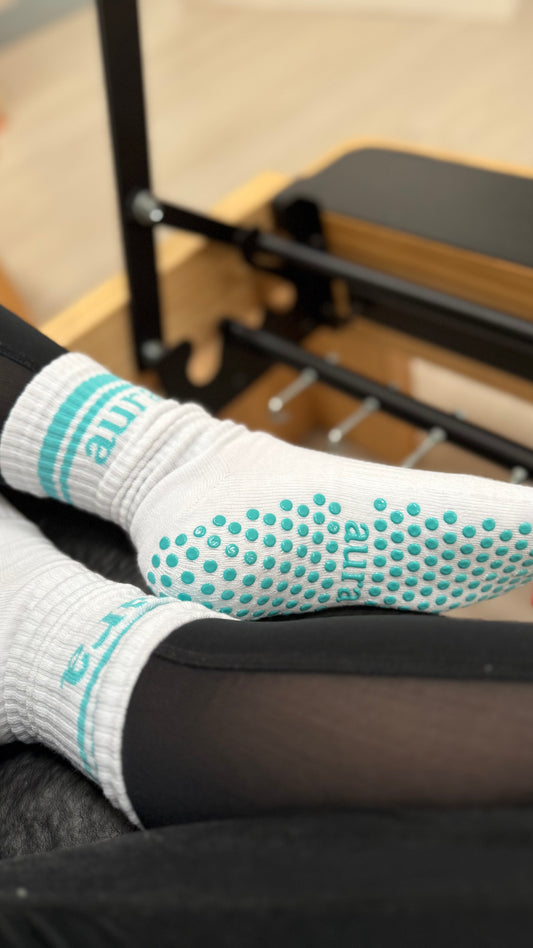 Calcetines Antideslizantes Blanco celeste