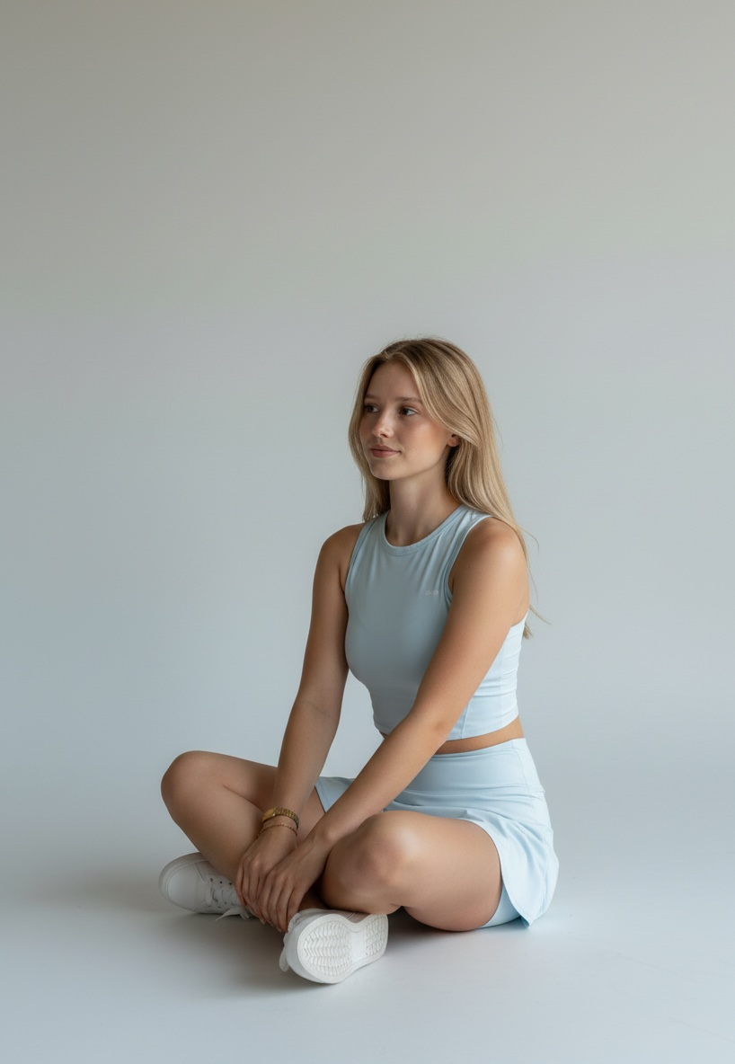 Falda/short Aurora celeste cielo