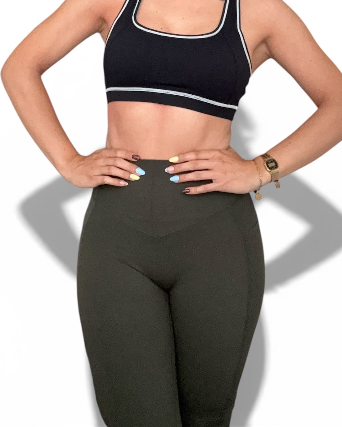 Calza acinturada Verde oliva